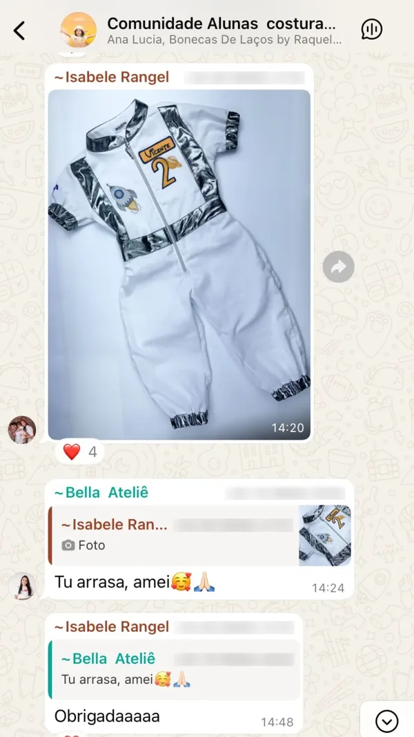 Peça feita por aluna da Costuragi 2