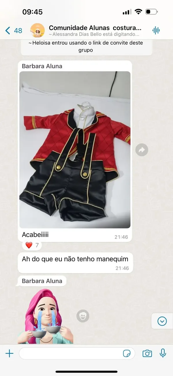 Peça feita por aluna da Costuragi 8