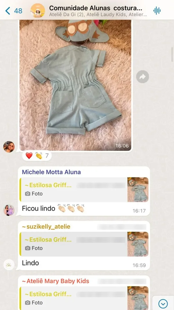 Peça feita por aluna da Costuragi 10