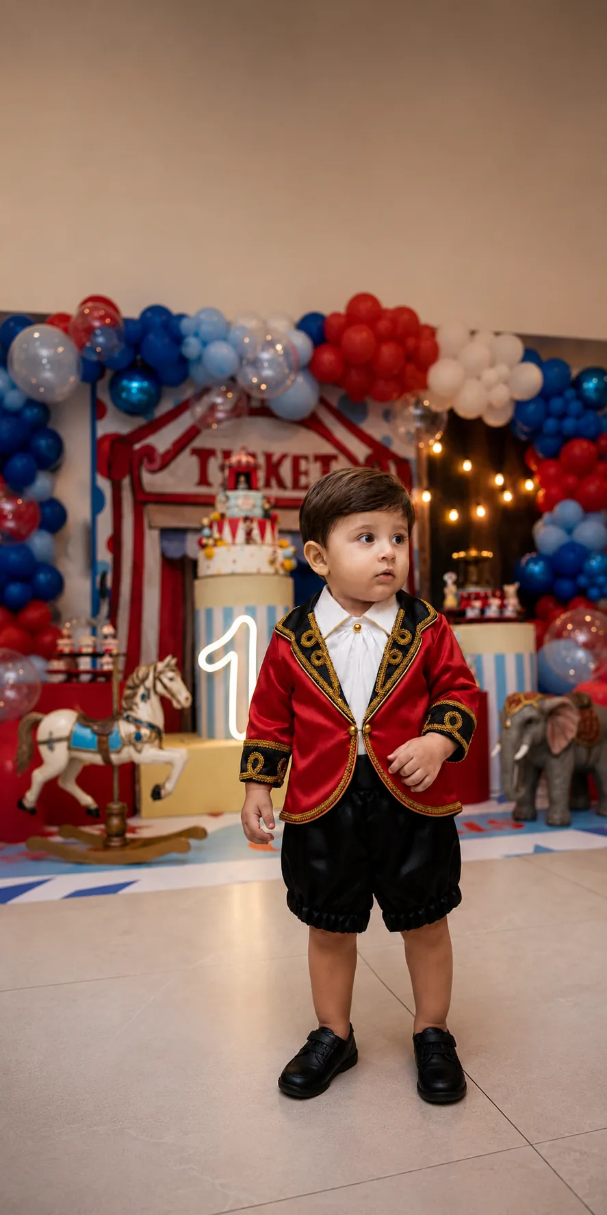 Detalhe de acabamento de uma peça infantil vestida por uma criança.