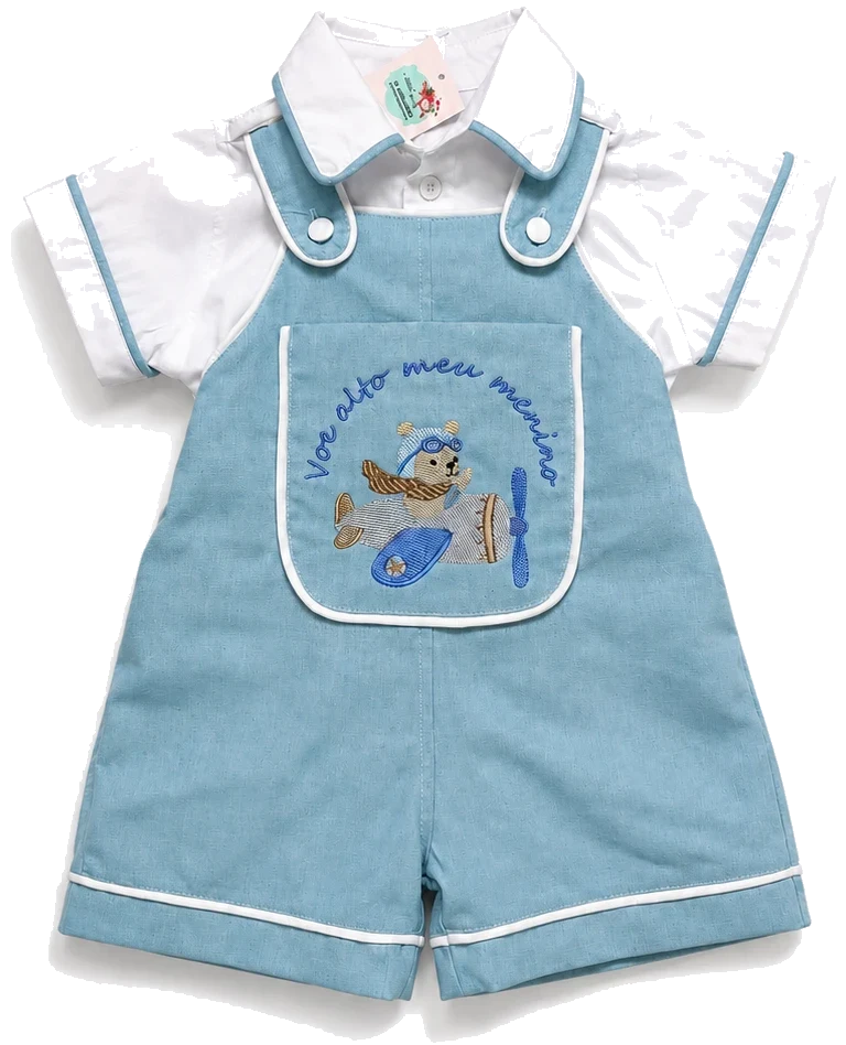 Jardineira Urso Aviador