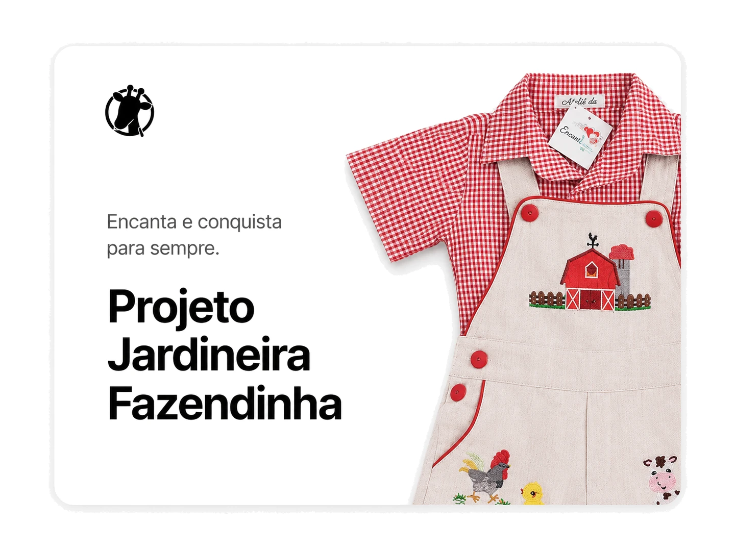 Jardineira Fazendinha Rosa