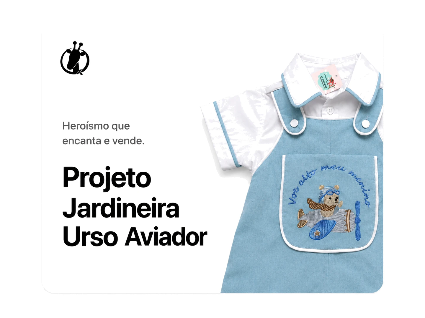 Jardineira Urso Aviador