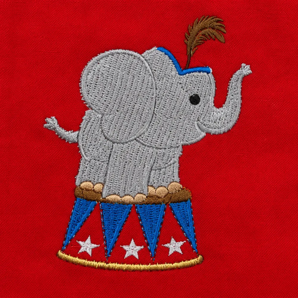 Elefante de circo bordado