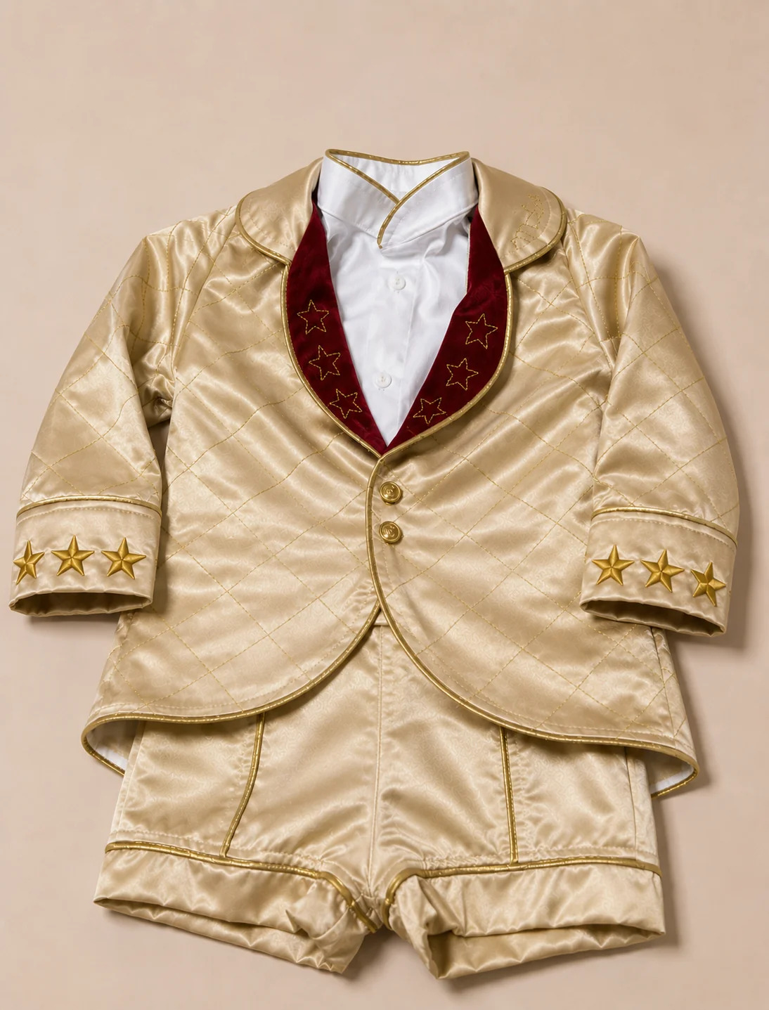 Conjunto Príncipe Luxo no ouro champagne