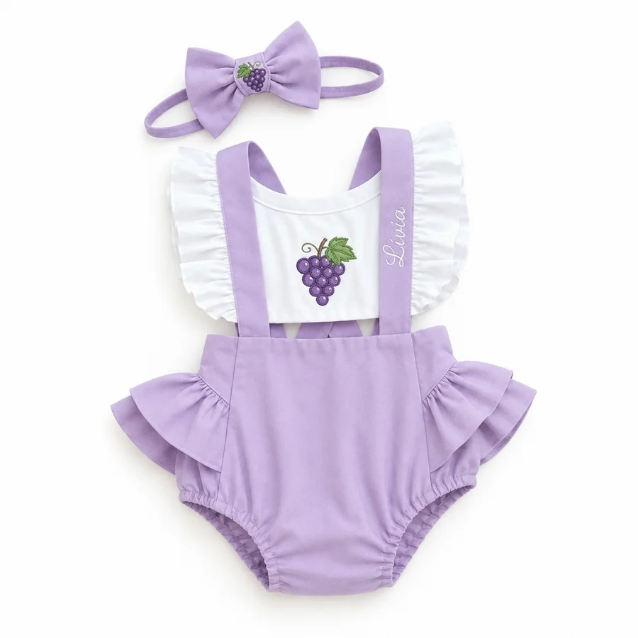 Romper Frutas no lilás uva