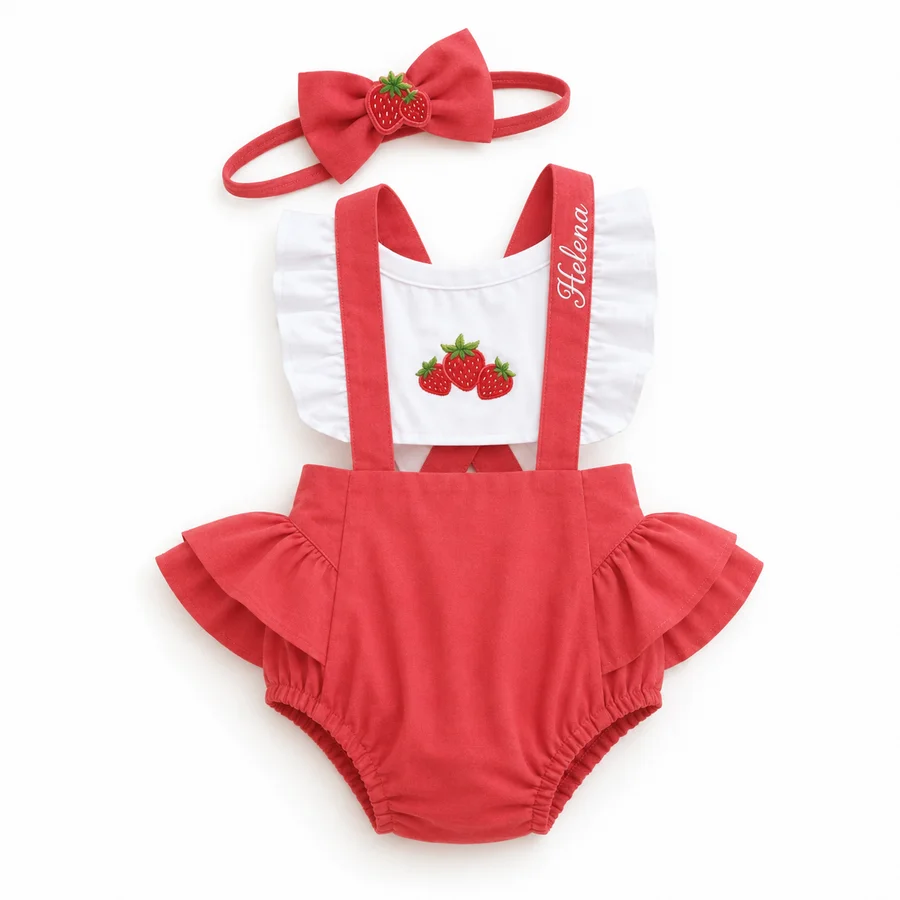 Romper Frutas no vermelho morango