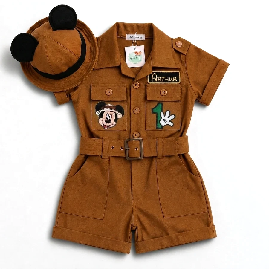 Macacão Mickey Safari